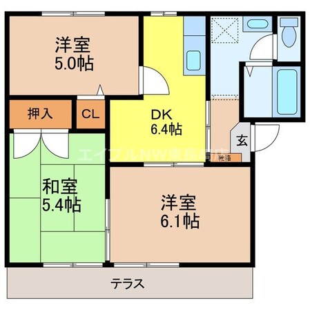 ファミールT・K（立岩町）の物件間取画像